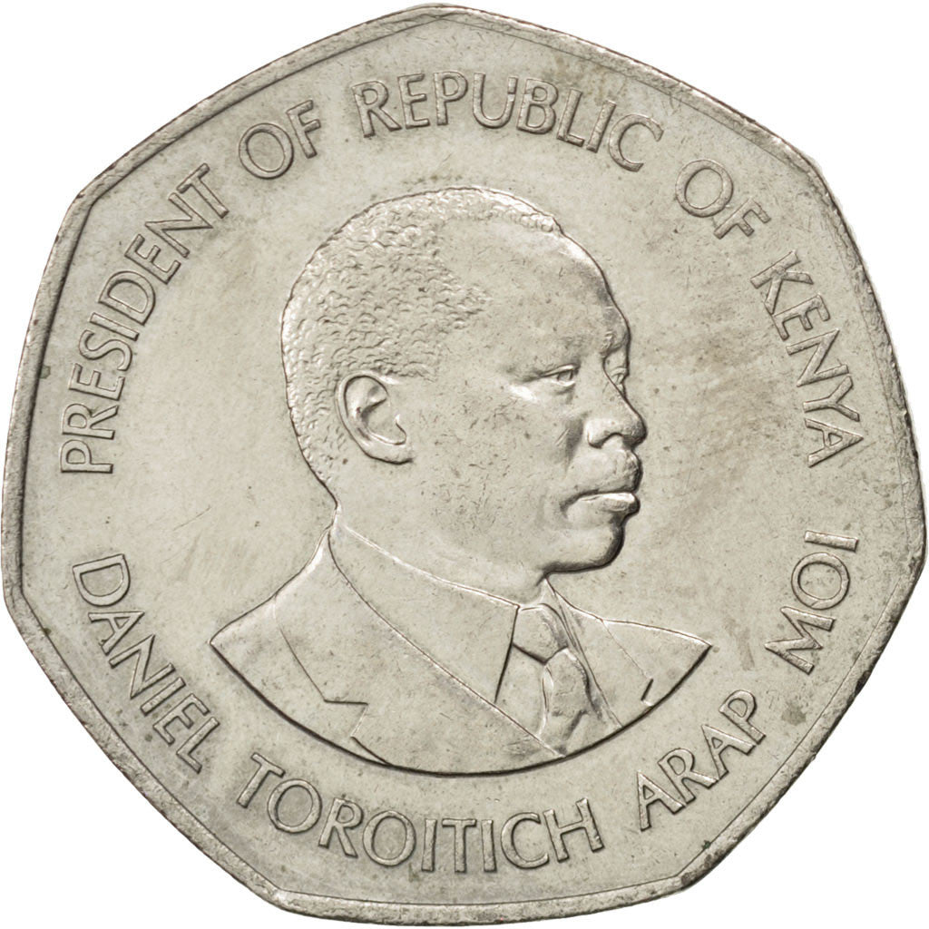 Moneta, Kenya, 5 Shillings, 1985, SPL, Rame-nichel, KM:23