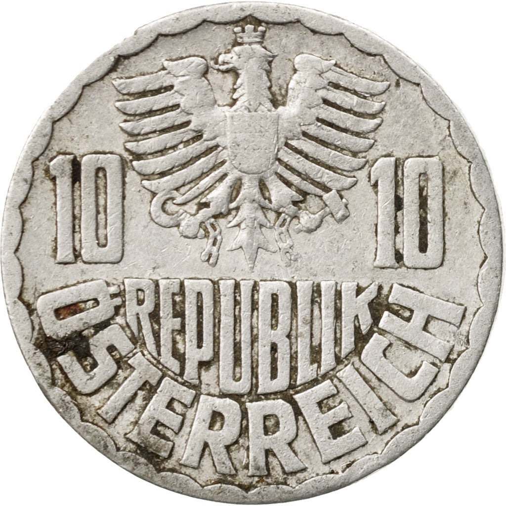 Münze, Österreich, 10 Groschen, 1957, Vienna, SS, Aluminium, KM:2878