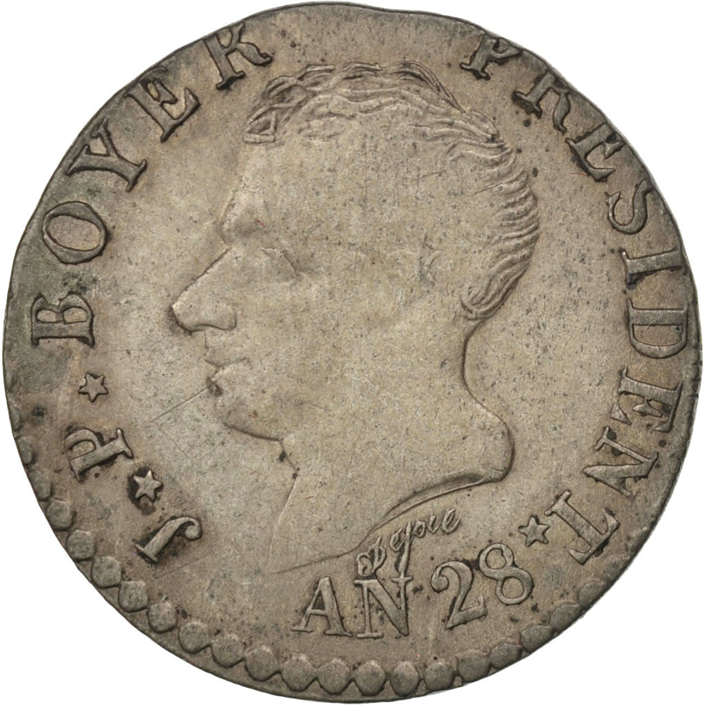 Coin, Haiti, 50 Centimes, 1831, EF(40-45), Silver, KM:20
