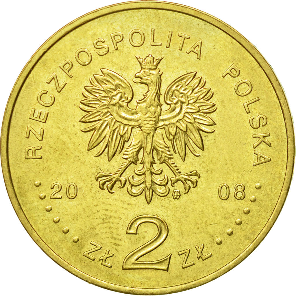 Monnaie, Pologne, 2 Zlote, 2008, Warsaw, SPL, Laiton, KM:648