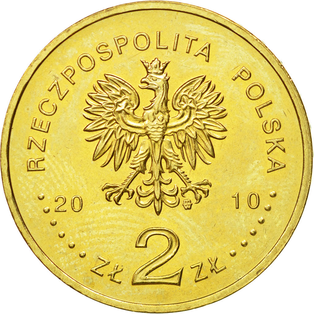 Coin, Poland, 2 Zlote, 2010, Warsaw, MS(63), Brass, KM:715