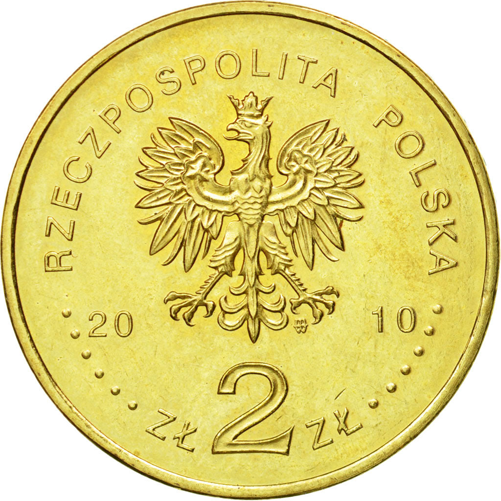 Coin, Poland, 2 Zlote, 2010, Warsaw, MS(63), Brass, KM:721