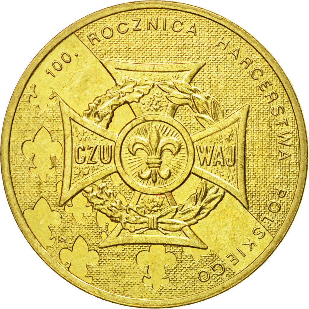 Coin, Poland, 2 Zlote, 2010, Warsaw, MS(63), Brass, KM:725