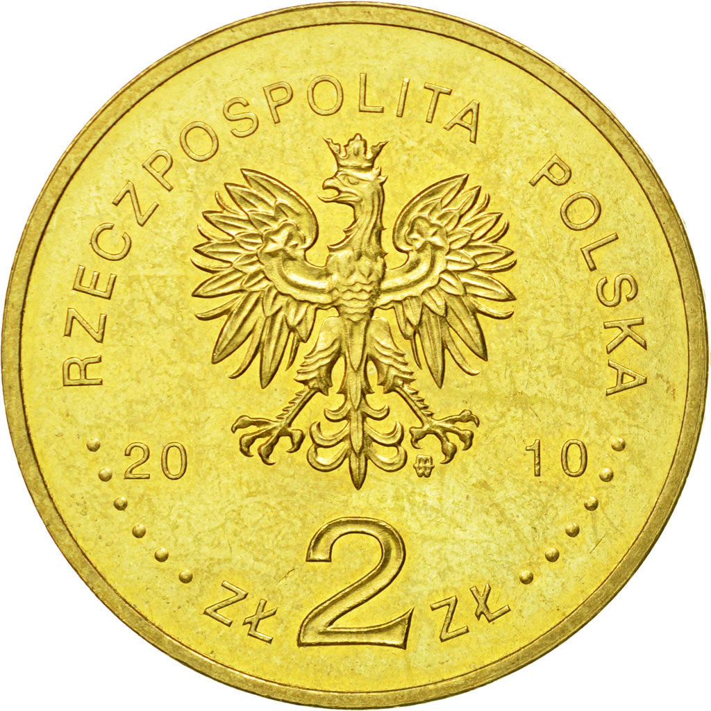 Coin, Poland, 2 Zlote, 2010, Warsaw, MS(63), Brass, KM:732