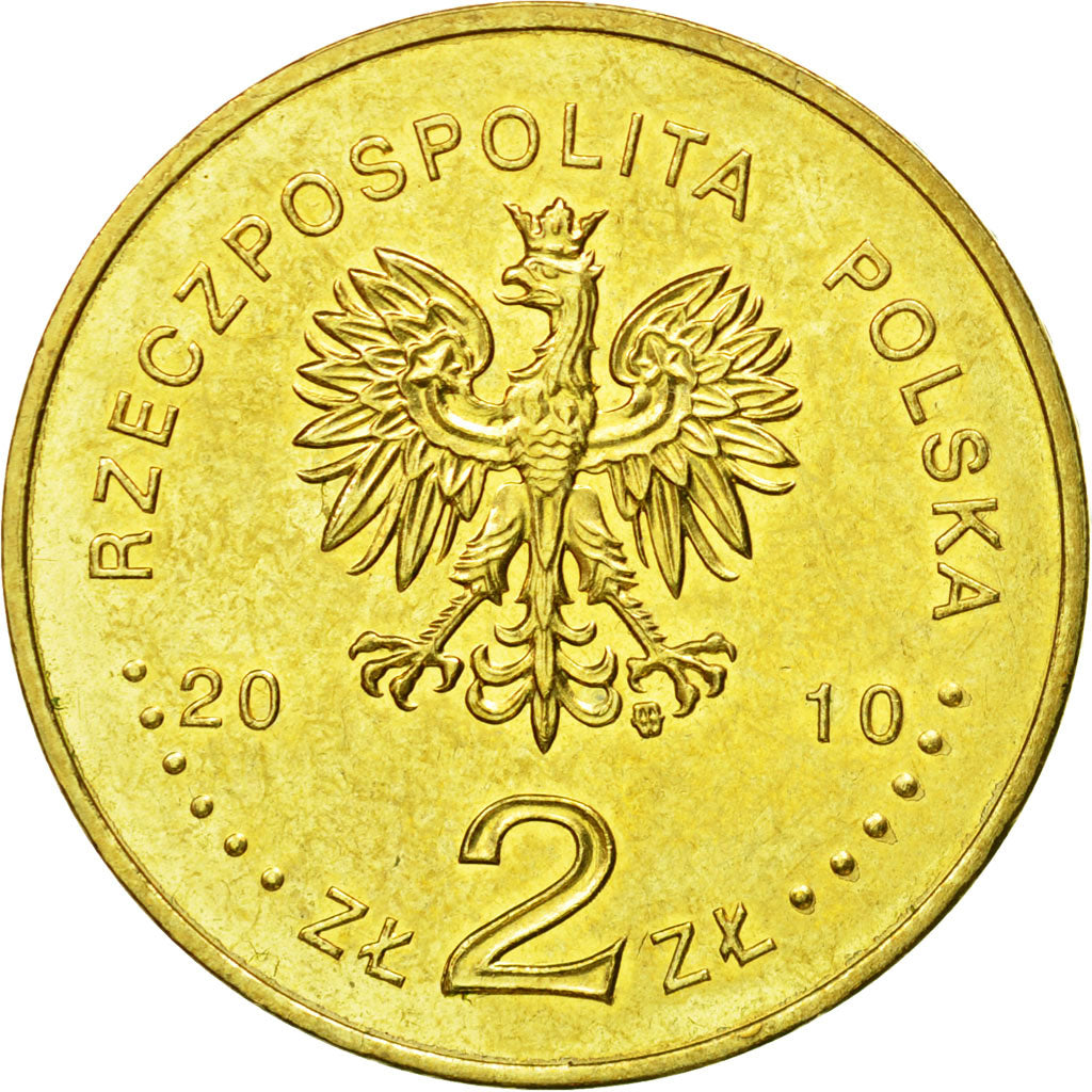 Coin, Poland, 2 Zlote, 2010, Warsaw, MS(63), Brass, KM:735