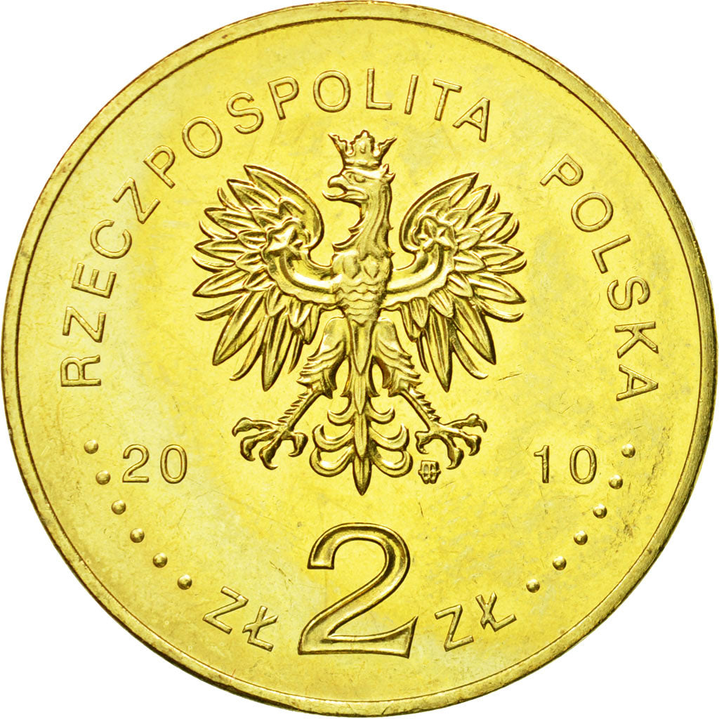 Coin, Poland, 2 Zlote, 2010, Warsaw, MS(63), Brass, KM:737