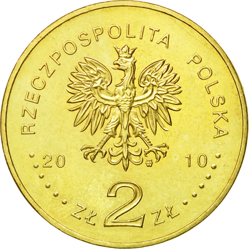 Coin, Poland, 2 Zlote, 2010, Warsaw, MS(63), Brass, KM:744