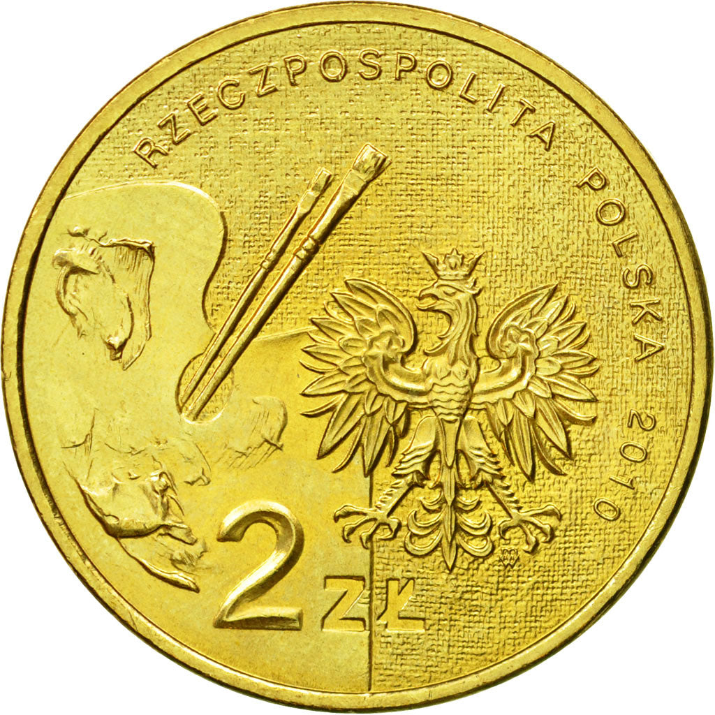 Coin, Poland, 2 Zlote, 2010, Warsaw, MS(63), Brass, KM:746