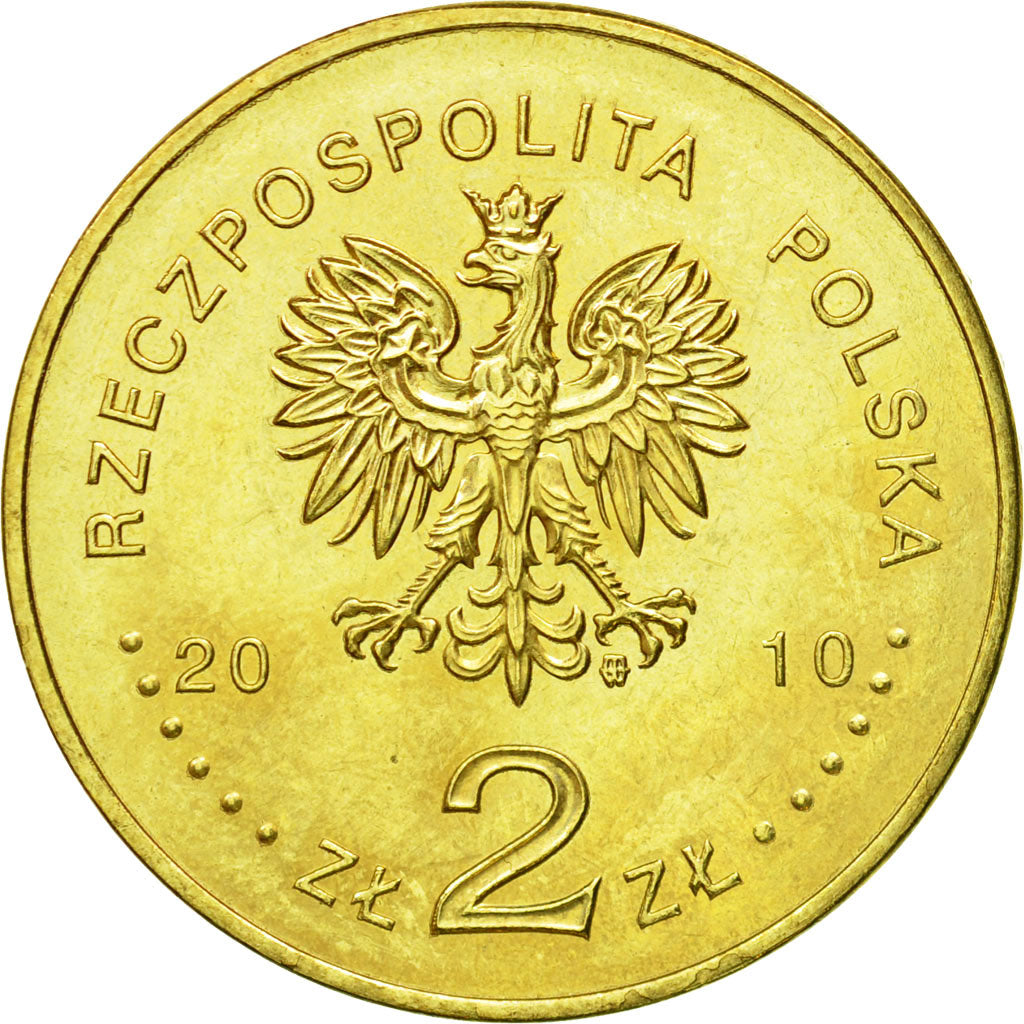 Coin, Poland, 2 Zlote, 2010, Warsaw, MS(63), Brass, KM:749
