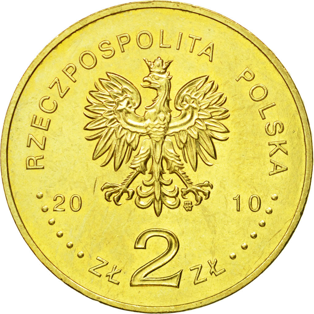 Coin, Poland, 2 Zlote, 2010, Warsaw, MS(63), Brass, KM:752