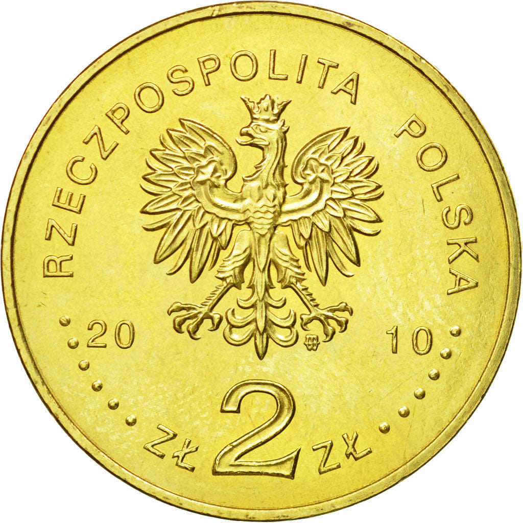 Coin, Poland, 2 Zlote, 2010, Warsaw, MS(63), Brass, KM:760