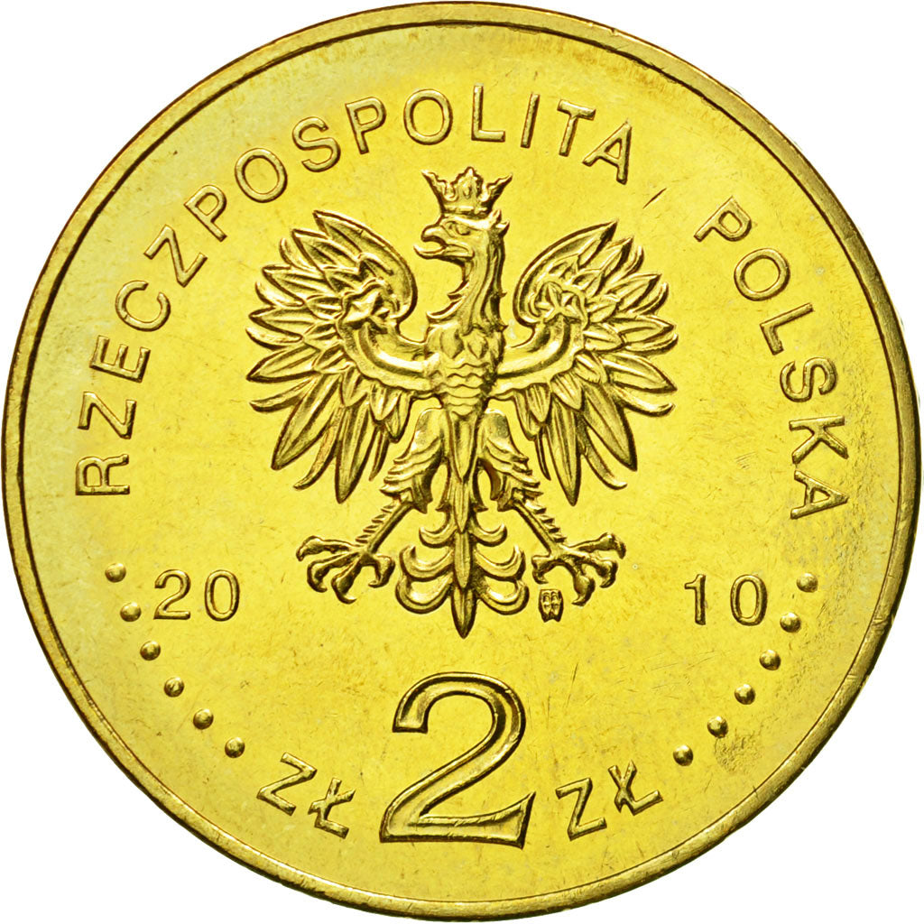 Coin, Poland, 2 Zlote, 2010, Warsaw, MS(63), Brass, KM:761