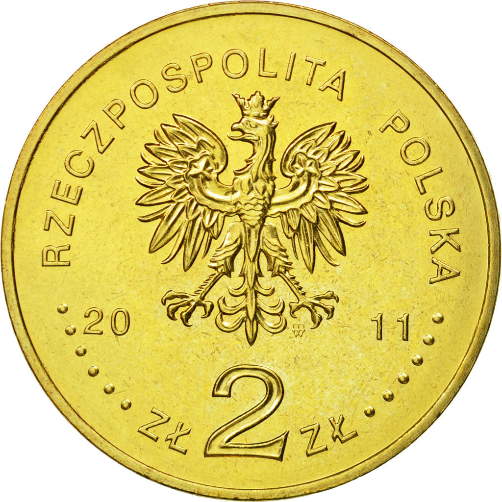 Coin, Poland, 2 Zlote, 2011, Warsaw, MS(63), Brass, KM:780