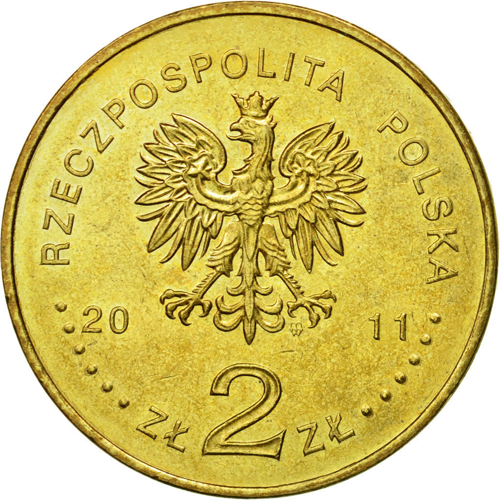 Coin, Poland, 2 Zlote, 2011, Warsaw, MS(63), Brass, KM:784