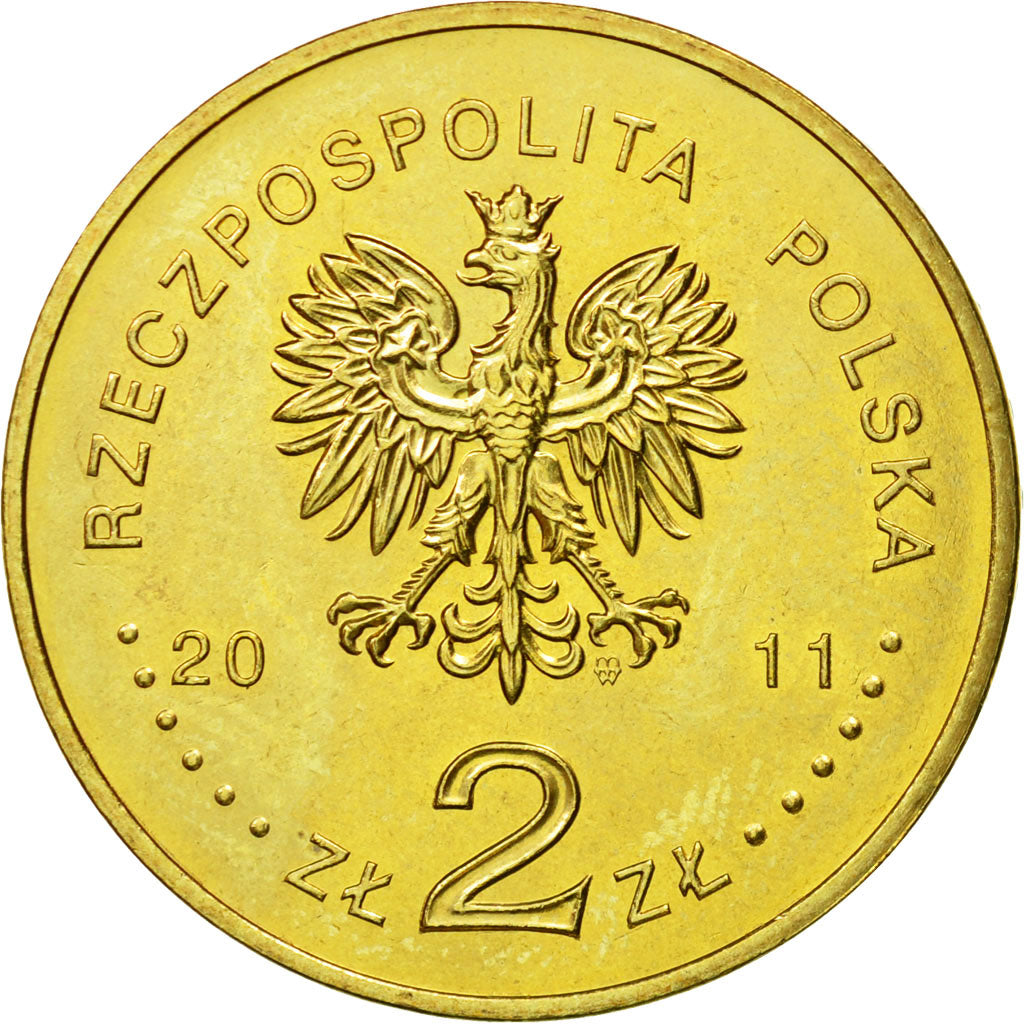 Coin, Poland, 2 Zlote, 2011, Warsaw, MS(63), Brass, KM:785