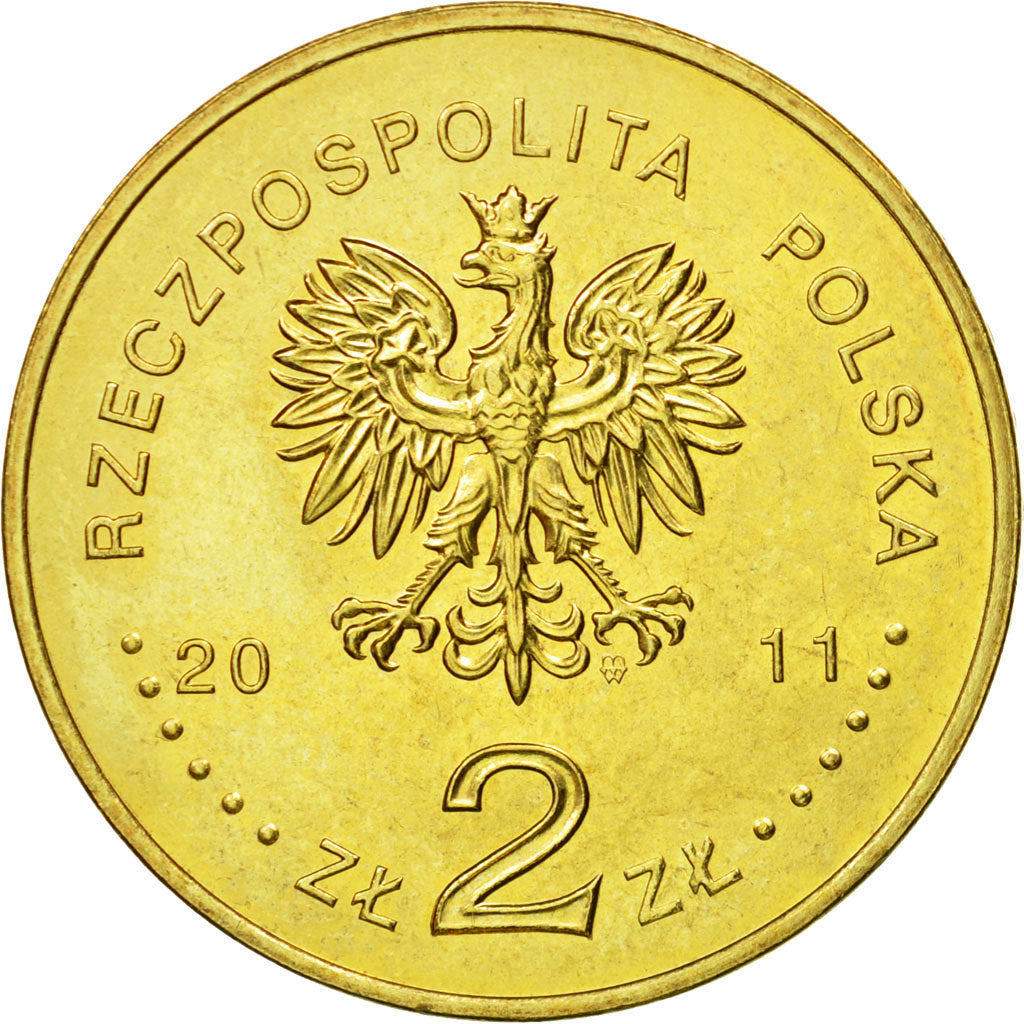 Coin, Poland, 2 Zlote, 2011, Warsaw, MS(63), Brass, KM:789