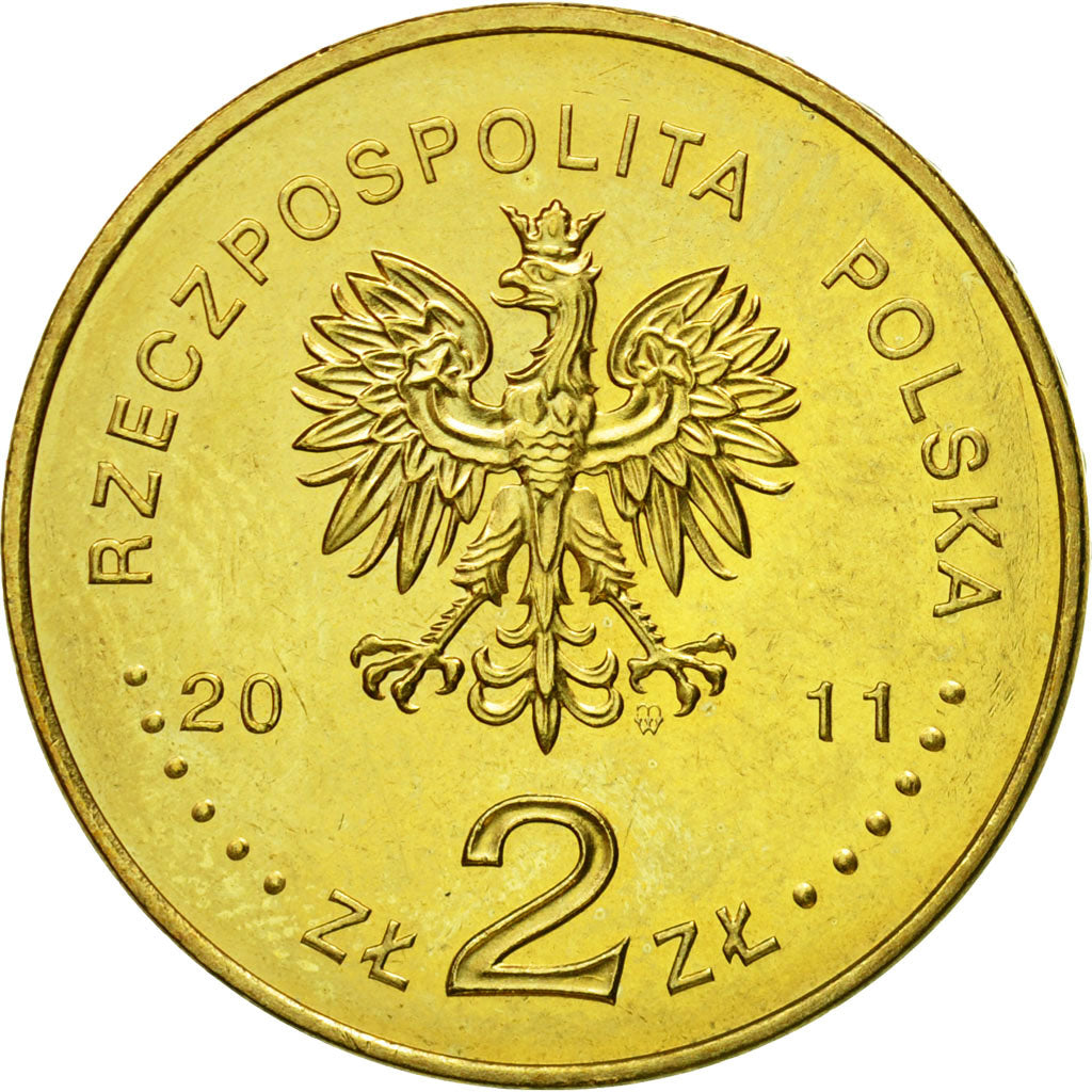 Coin, Poland, 2 Zlote, 2011, Warsaw, MS(63), Brass, KM:792
