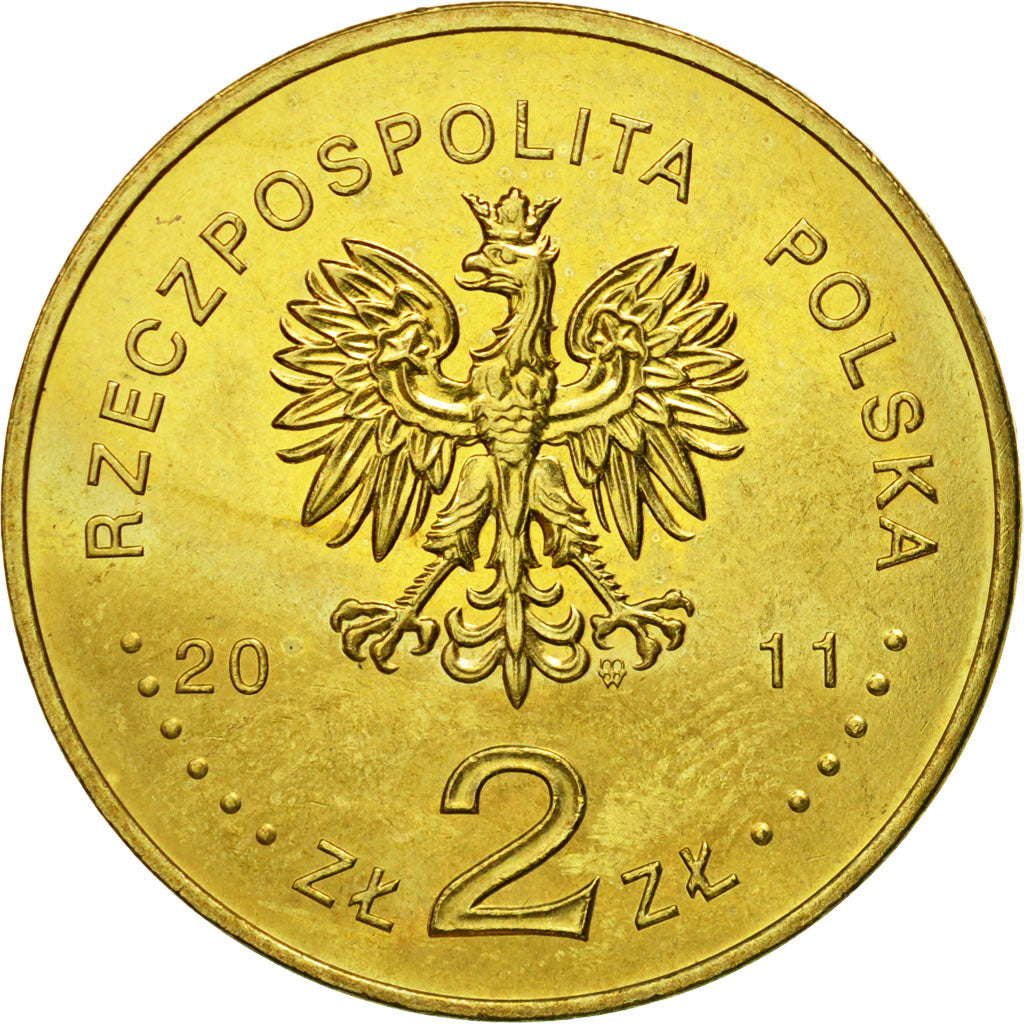 Coin, Poland, 2 Zlote, 2011, Warsaw, MS(63), Brass, KM:794