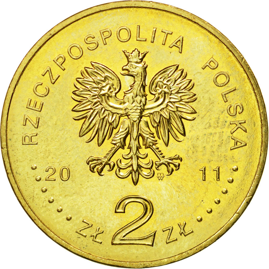 Coin, Poland, 2 Zlote, 2011, Warsaw, MS(63), Brass, KM:797