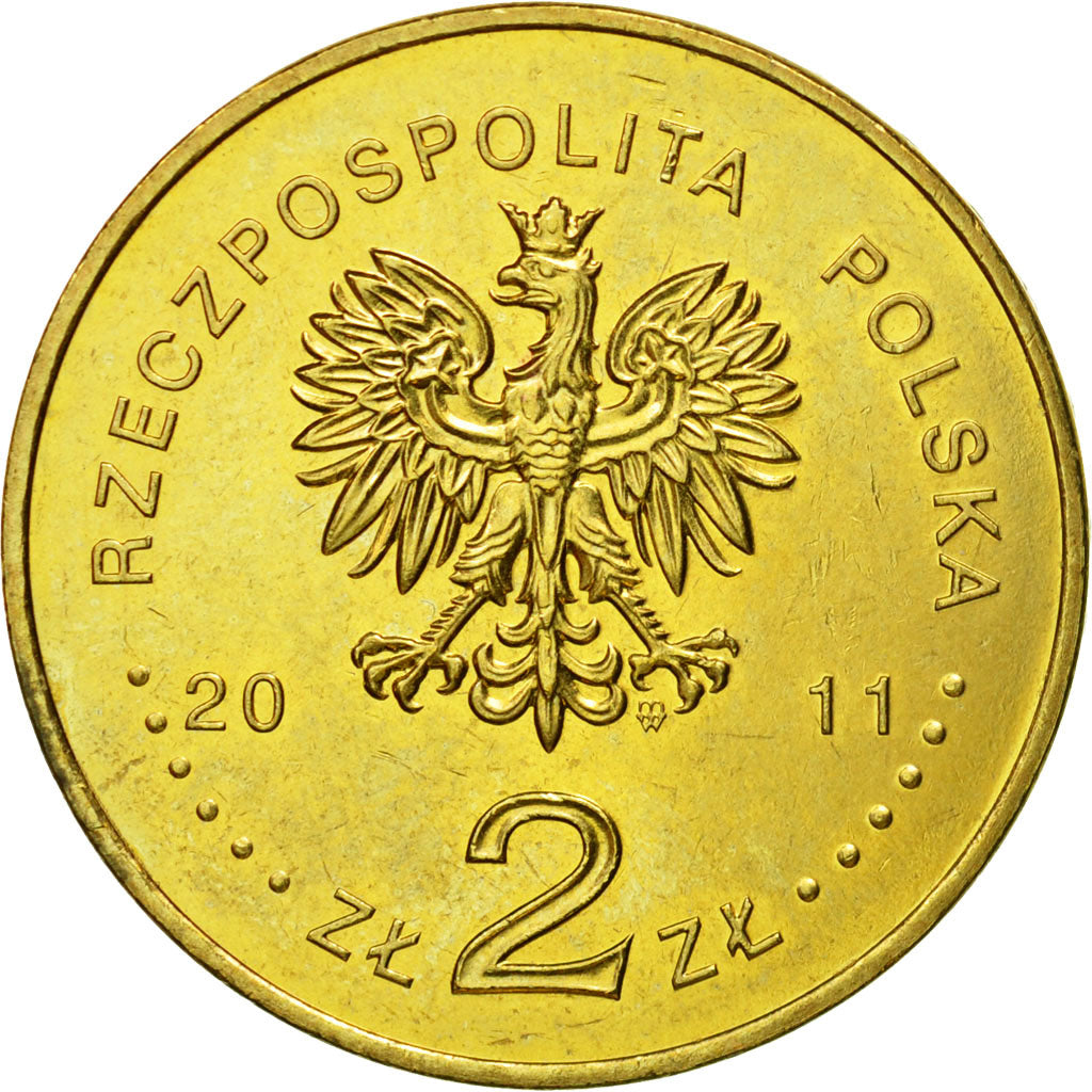 Coin, Poland, 2 Zlote, 2011, Warsaw, MS(63), Brass, KM:804