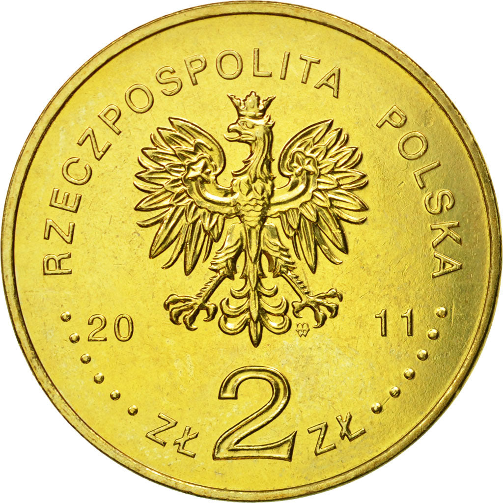 Coin, Poland, 2 Zlote, 2011, Warsaw, MS(63), Brass, KM:805
