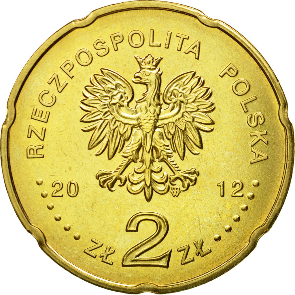 Coin, Poland, 2 Zlote, 2012, Warsaw, MS(63), Brass, KM:816