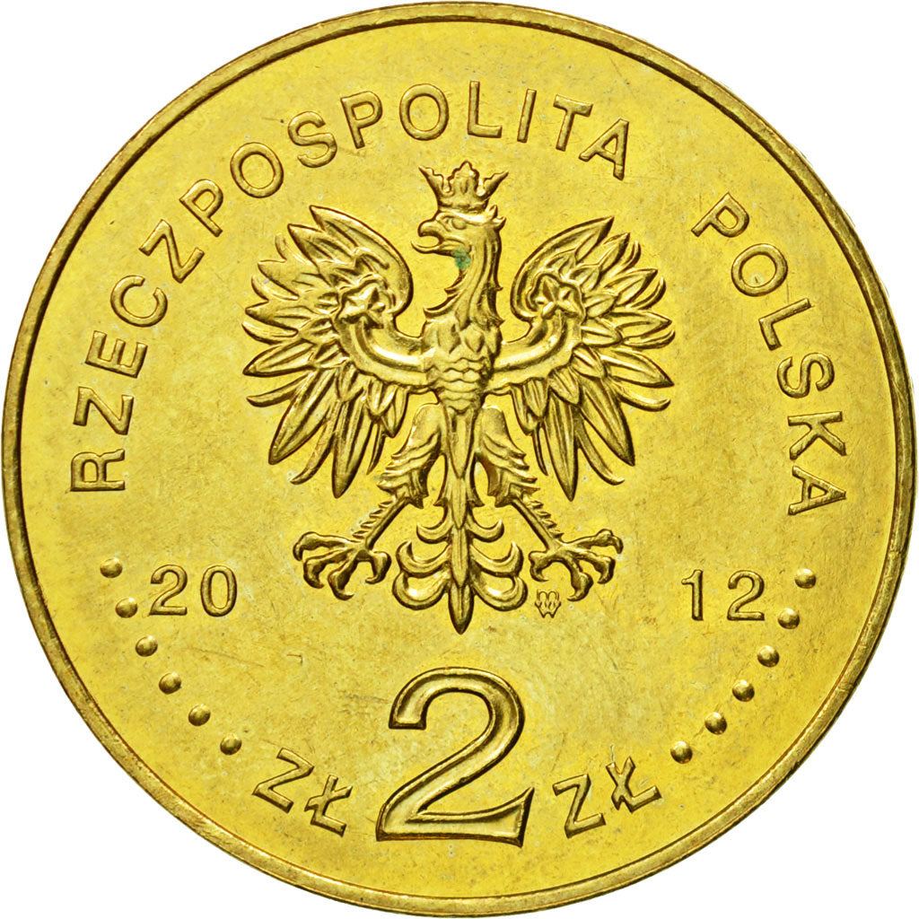 Coin, Poland, 2 Zlote, 2012, Warsaw, MS(63), Brass, KM:817