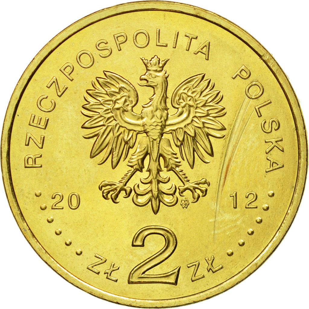 Coin, Poland, 2 Zlote, 2012, Warsaw, MS(63), Brass, KM:823