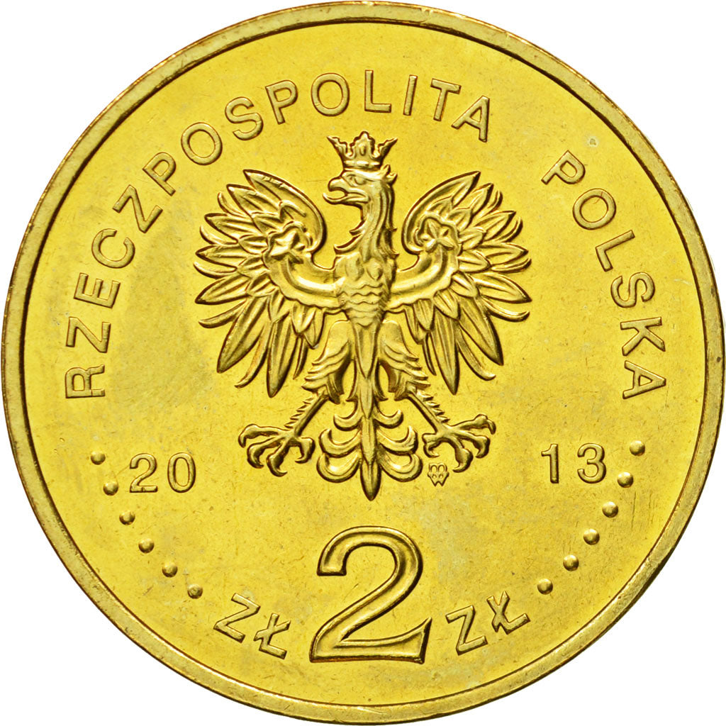 Coin, Poland, 2 Zlotych, 2013, Warsaw, MS(63), Copper-Aluminum-Nickel, KM:862