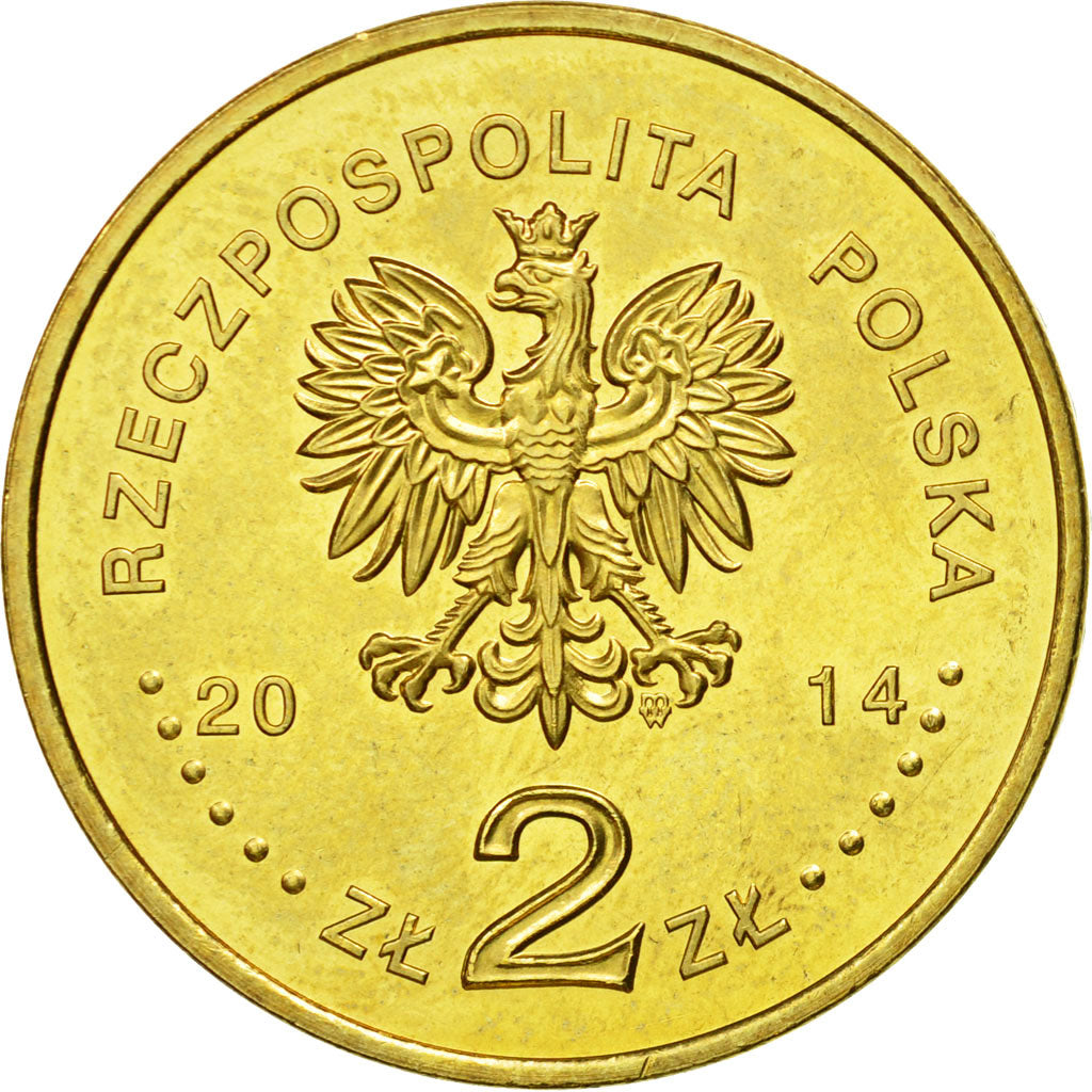 Coin, Poland, 2 Zlote, 2014, Warsaw, MS(63), Cupro-Aluminium, KM:893