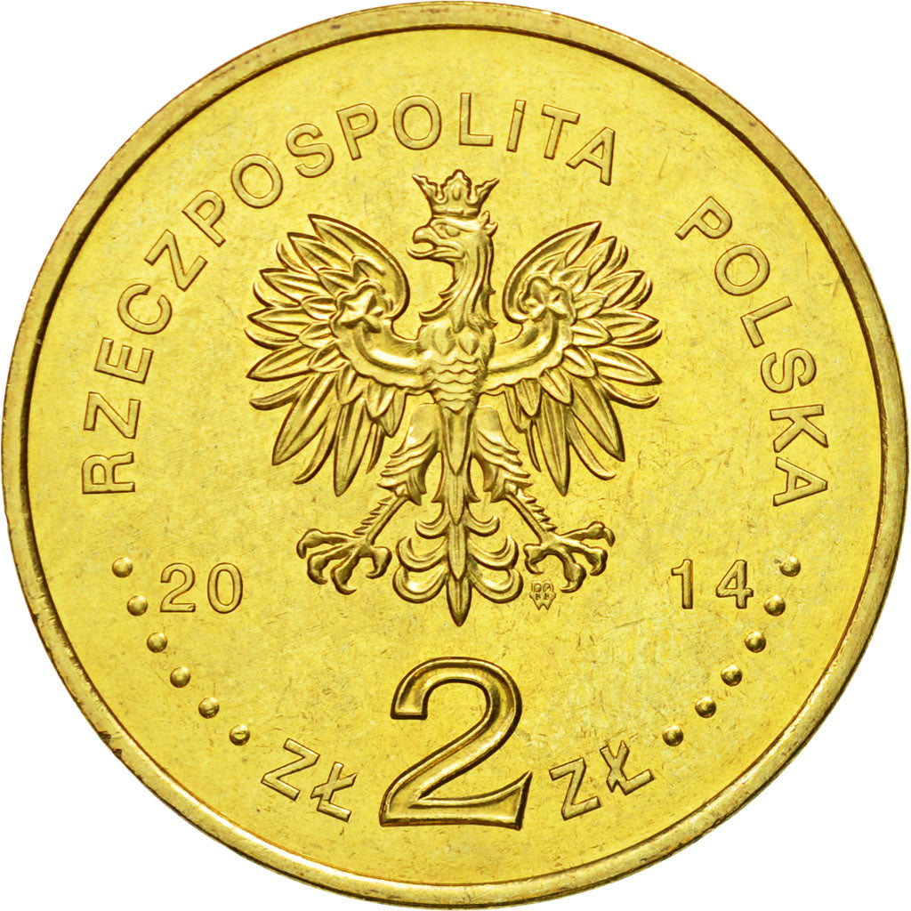 Moneta, Polonia, 2 Zlote, 2014, Warsaw, SPL, Rame-alluminio, KM:901