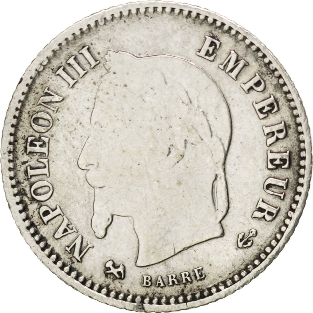 Monnaie, France, Napoleon III, Napoléon III, 20 Centimes, 1867, Bordeaux, TB+