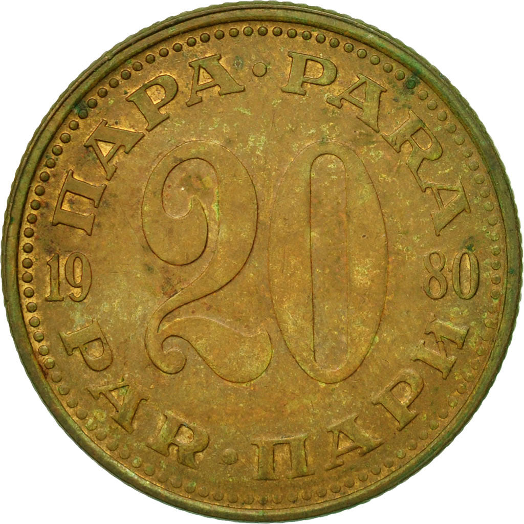 Coin, Yugoslavia, 20 Para, 1980, EF(40-45), Brass, KM:45