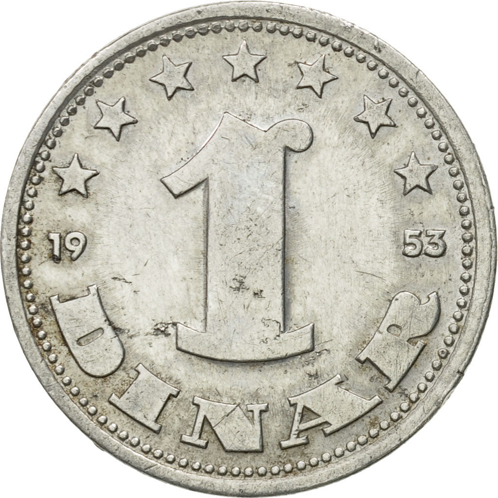 Coin, Yugoslavia, Dinar, 1953, EF(40-45), Aluminum, KM:30