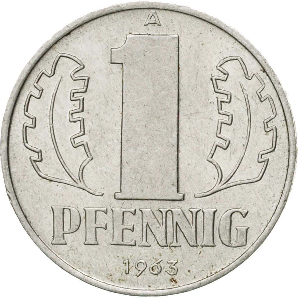 Munten, DUITSE DEMOCRATISCHE REPUBLIEK, Pfennig, 1963, Berlin, ZF, Aluminium