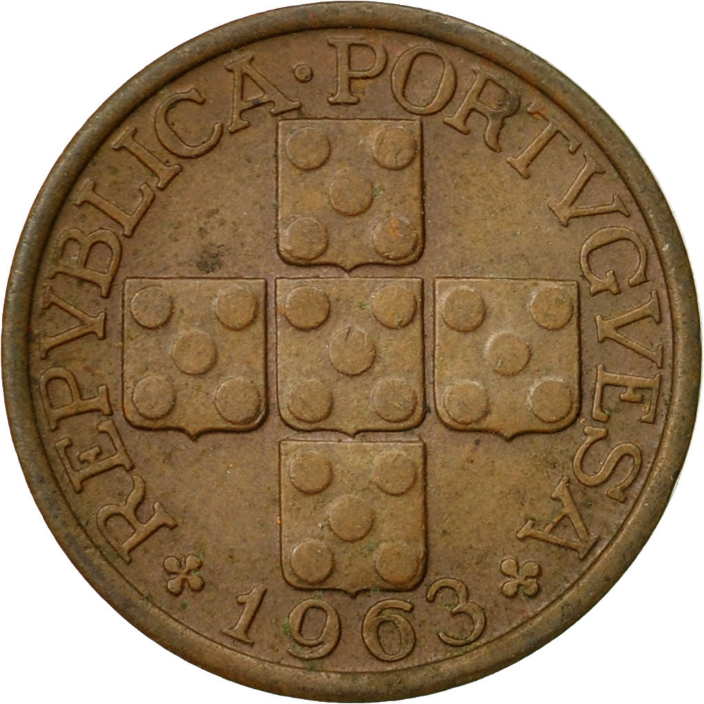 Moneta, Portugal, 10 Centavos, 1963, EF(40-45), Bronze, KM:583