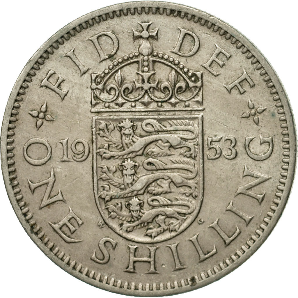 Moneta, Gran Bretagna, Elizabeth II, Shilling, 1953, BB, Rame-nichel, KM:890
