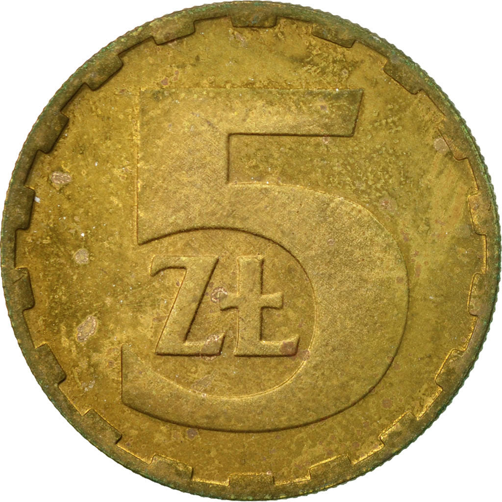 Moneta, Polonia, 5 Zlotych, 1984, Warsaw, BB, Ottone, KM:81.1