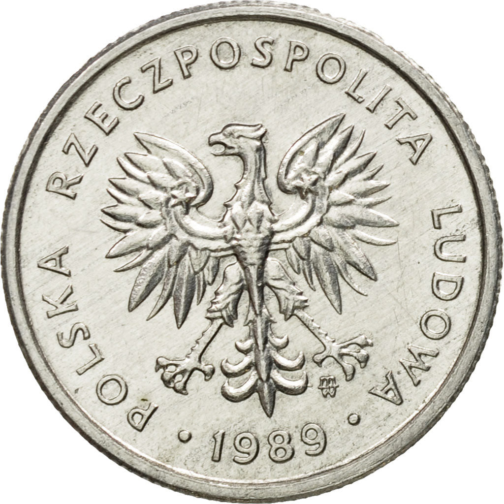 Munten, Polen, 2 Zlote, 1989, Warsaw, ZF+, Aluminium, KM:80.3