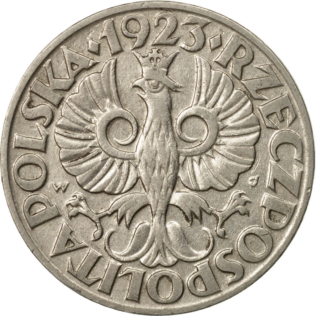 Coin, Poland, 50 Groszy, 1923, Warsaw, EF(40-45), Nickel, KM:13