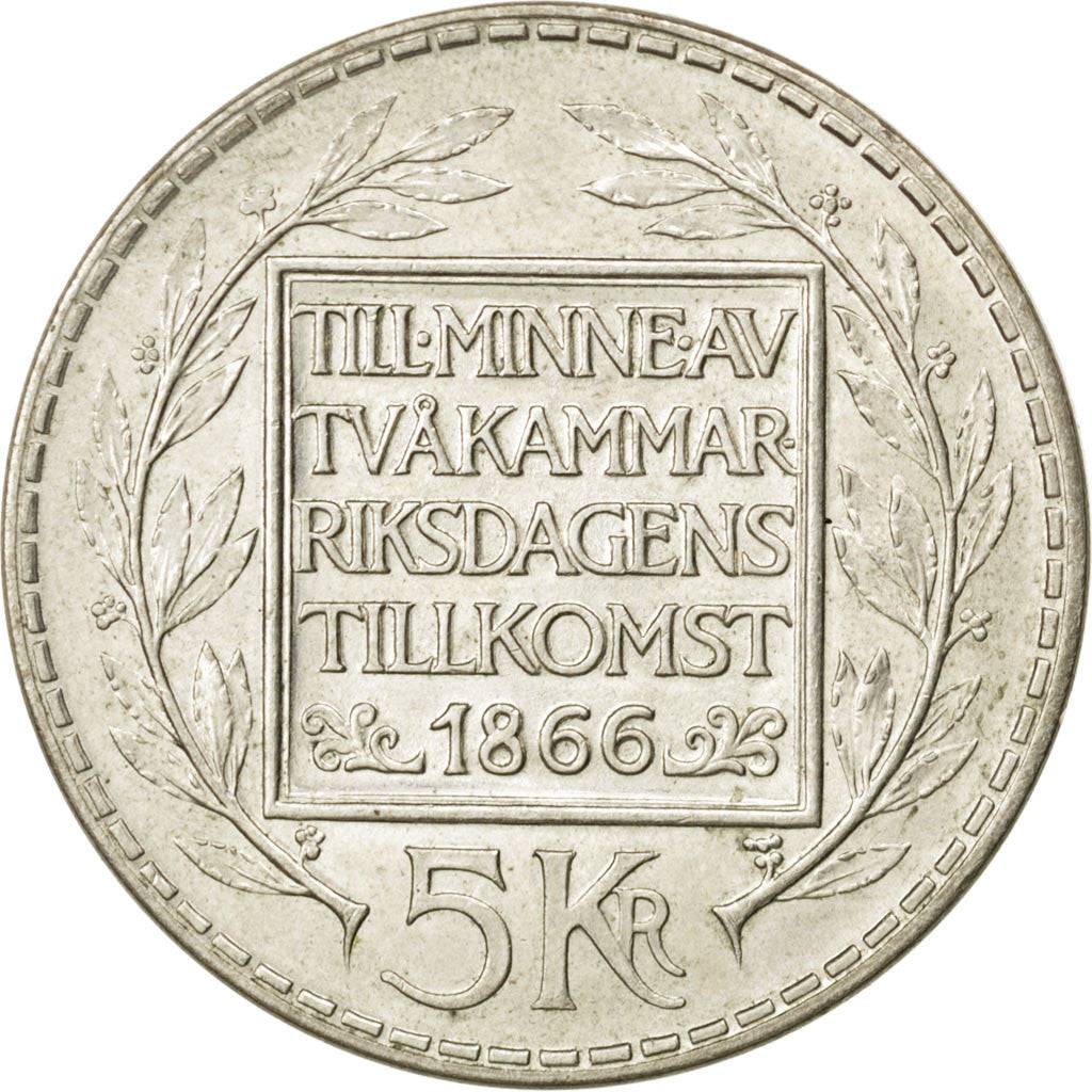 Coin, Sweden, Gustaf VI, 5 Kronor, 1966, MS(60-62), Silver, KM:839