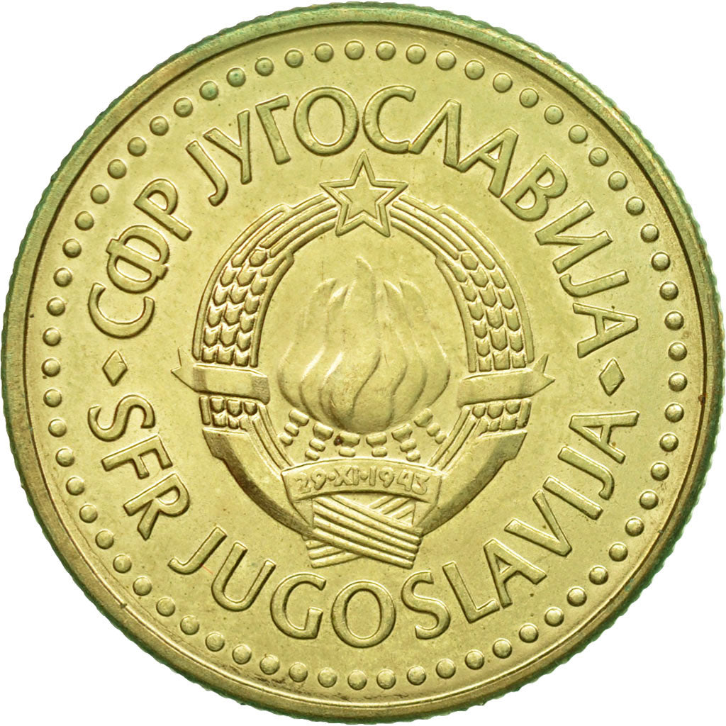 Coin, Yugoslavia, 5 Dinara, 1985, EF(40-45), Nickel-brass, KM:88