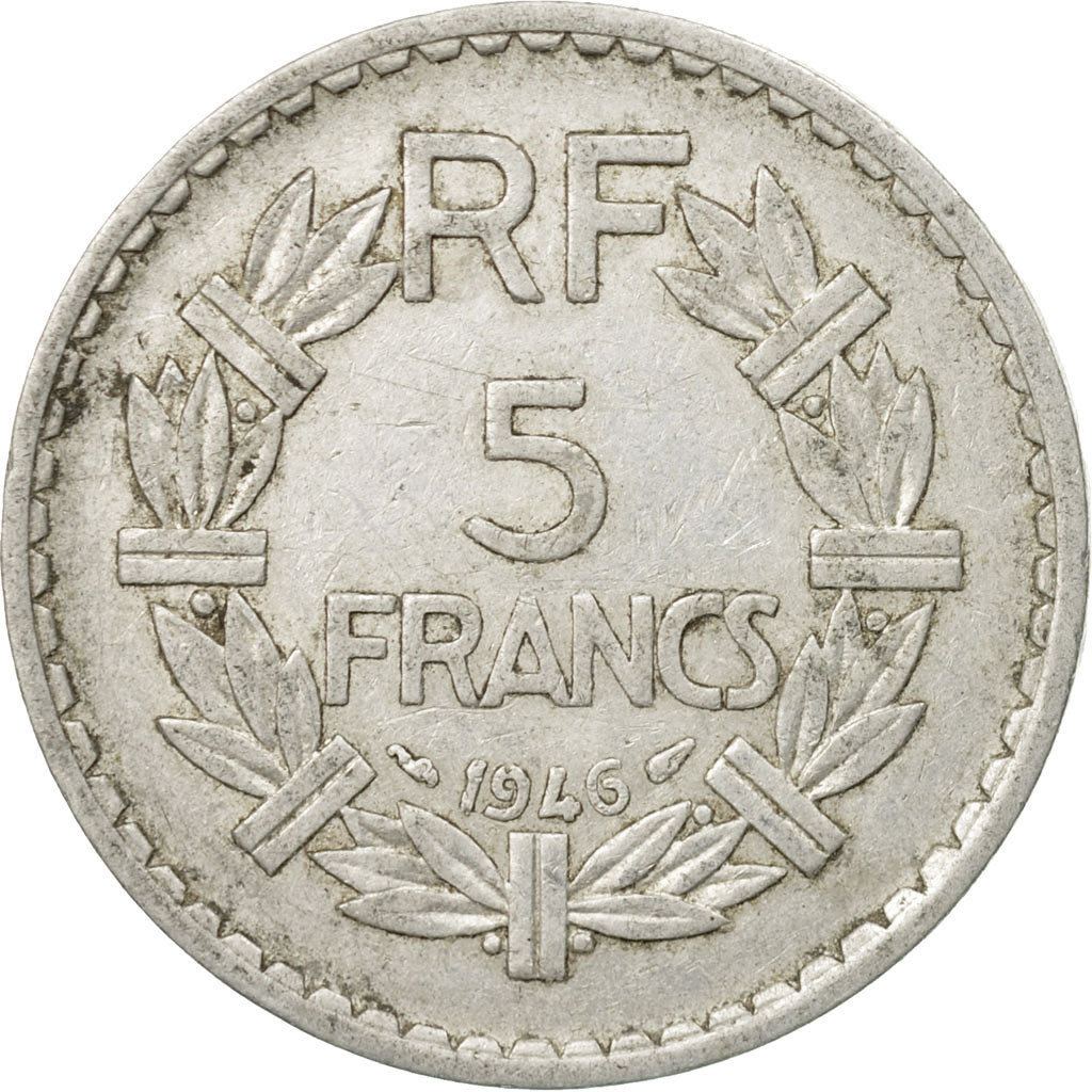 Coin, France, Lavrillier, 5 Francs, 1946, Paris, EF(40-45), Aluminum, KM:888b.1