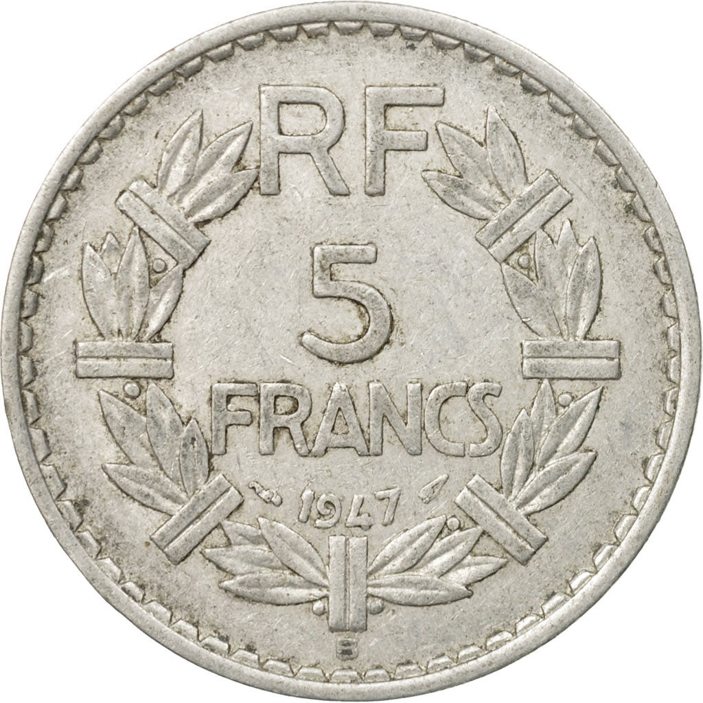 Coin, France, Lavrillier, 5 Francs, 1947, Beaumont - Le Roger, EF(40-45)