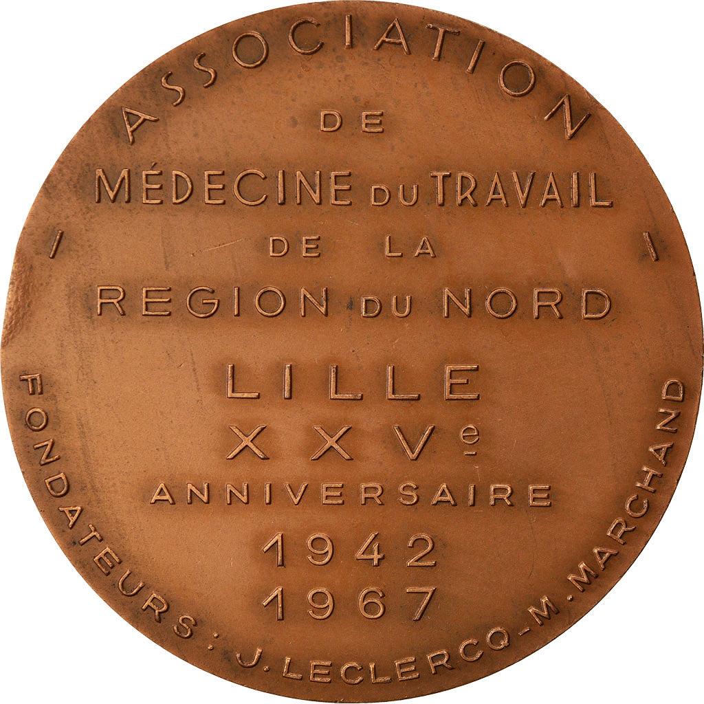 France, Medal, Association de Médecine du Travail du Nord, Lille, 1967