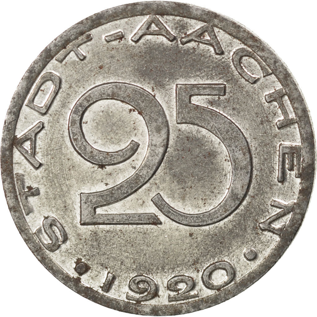 Coin, Germany, 25 Pfennig, 1920, AU(55-58), Steel