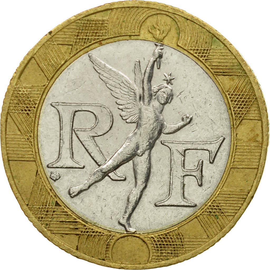 Moneta, Francja, Génie, 10 Francs, 1989, Paris, EF(40-45), Bimetaliczny