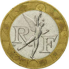 Münze, Frankreich, Génie, 10 Francs, 1989, Paris, SS, Bi-Metallic, KM:964.1