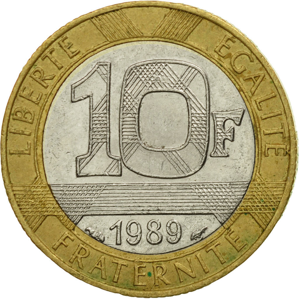 Moneta, Francja, Génie, 10 Francs, 1989, Paris, EF(40-45), Bimetaliczny