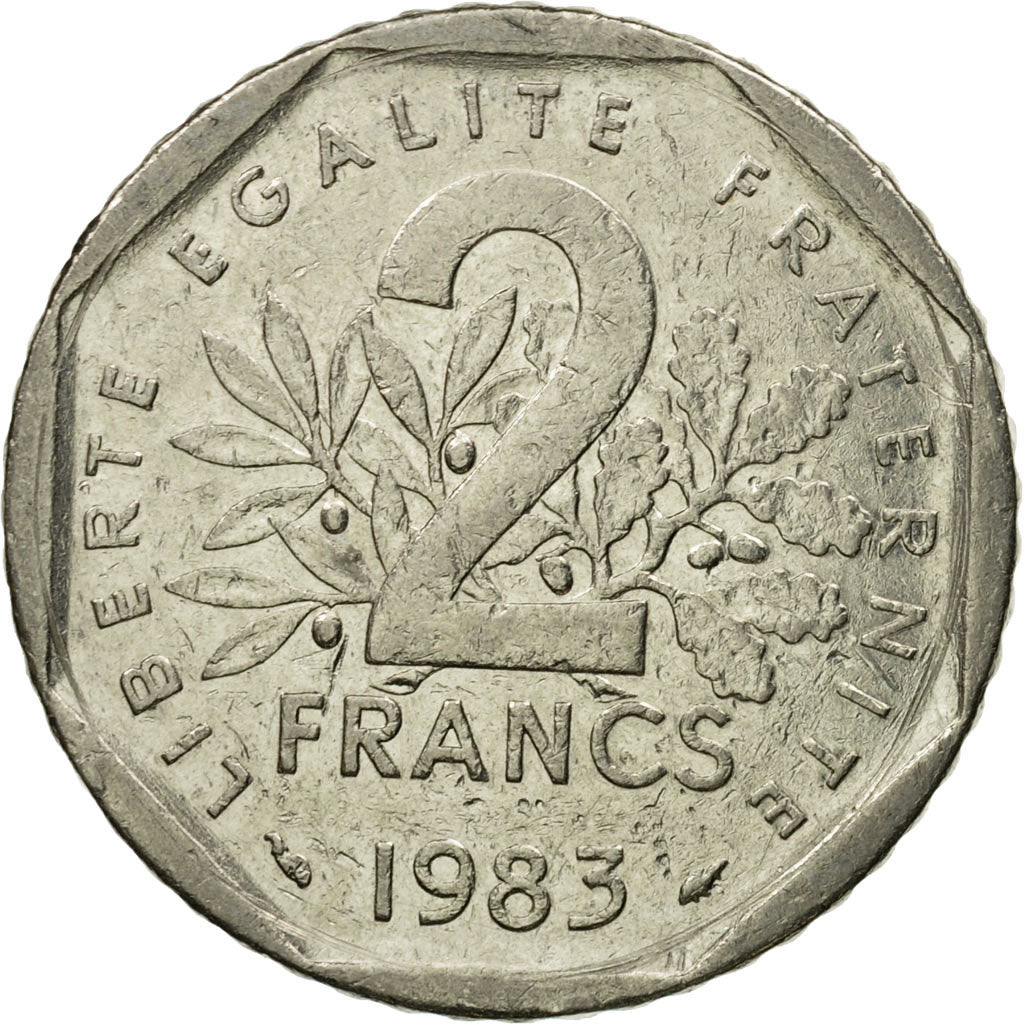 Coin, France, Semeuse, 2 Francs, 1983, Paris, EF(40-45), Nickel, KM:942.1
